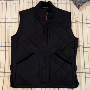 J. Crew Men's Black Quilted Vest